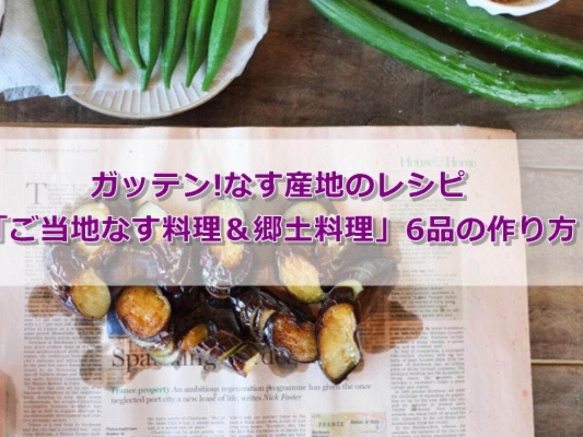 ガッテン なす産地のレシピ ご当地なす料理 郷土料理 6品の作り方 7 1 凛とした暮らし 凛々と