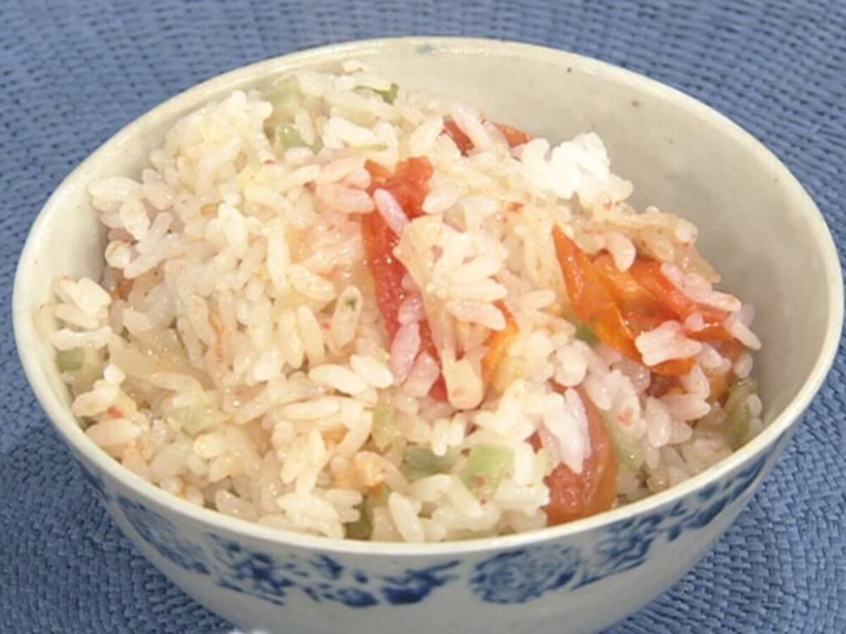 きょうの料理 ミニトマトとザーサイの炊き込みご飯の作り方 藤井恵さんの大量消費 栄養満点なトマトレシピ 凛とした暮らし 凛々と