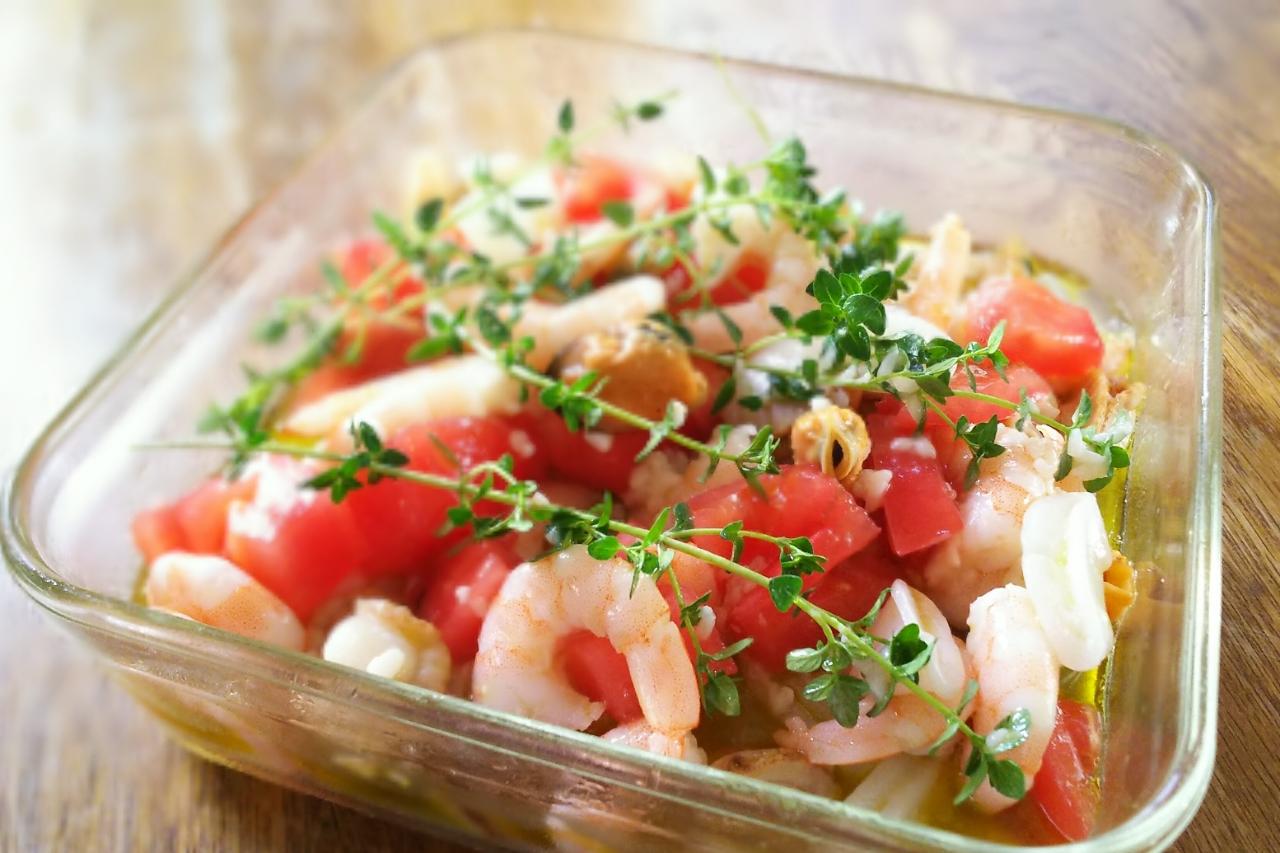 ポップアップ シーフードマリネの作り方 にじままさんのテキパキッチン 凛とした暮らし 凛々と