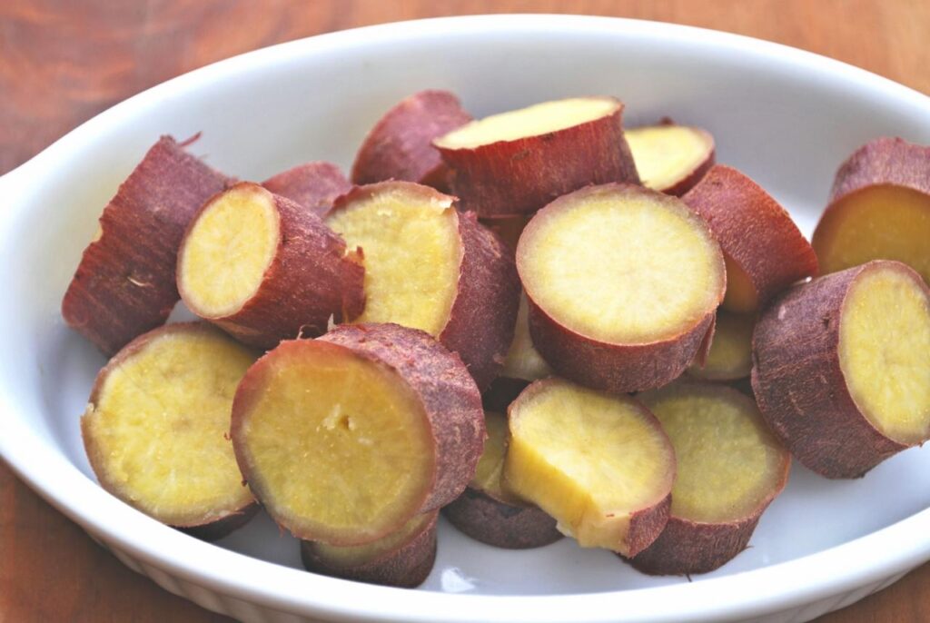 スロークッカーガーリックマッシュサツマイモのレシピ